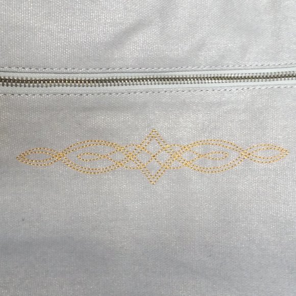 Rampage Fifty-Five Bag, Tan Canvas Tote with Embroidery, Like New! - Picture 8 of 13